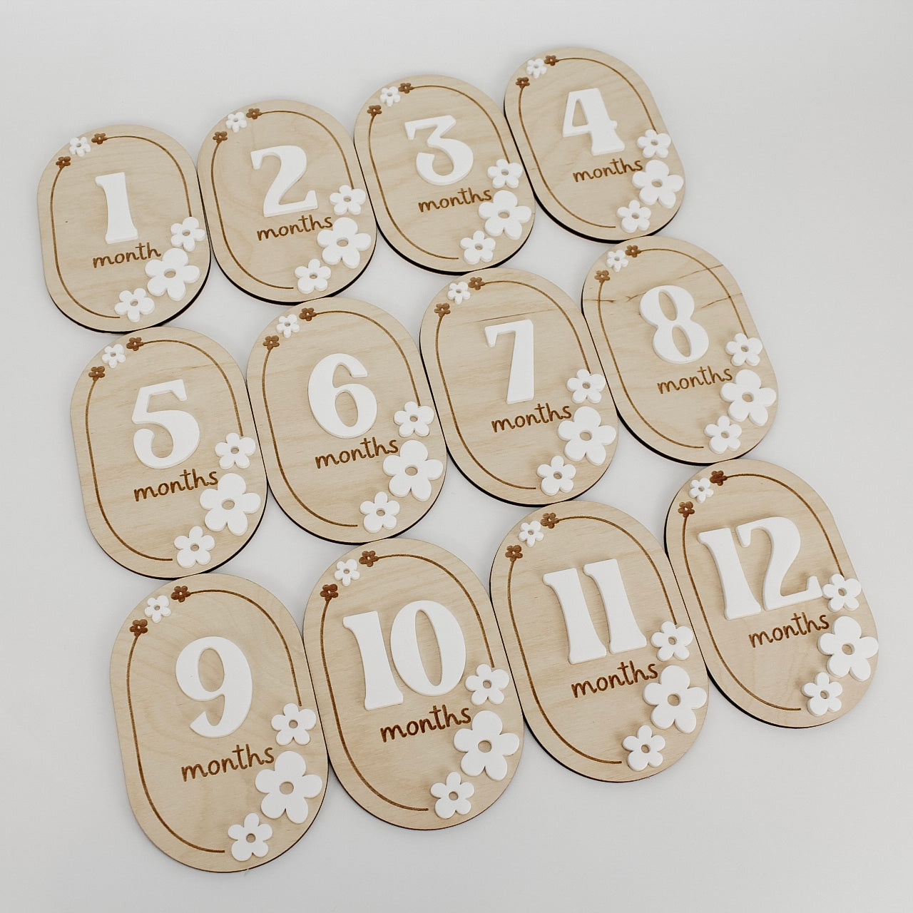 Floral Monthly Markers