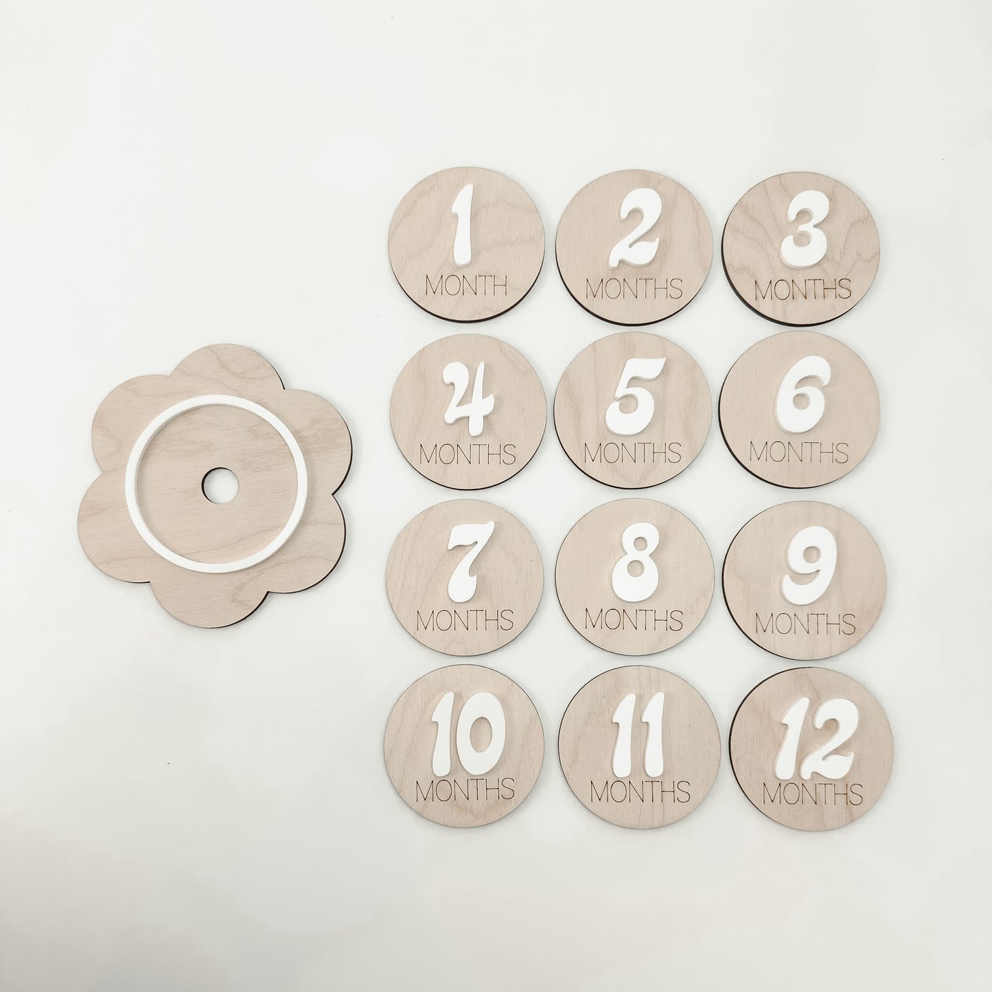 Interchangable Flower Baby Monthly Markers