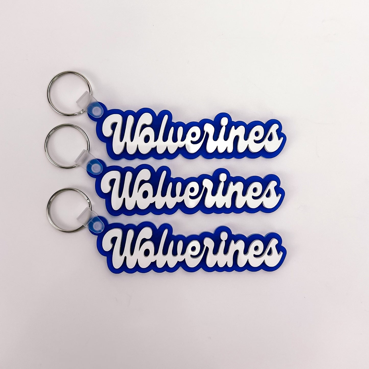 Wolverines - School Spirit Acrylic Keychain