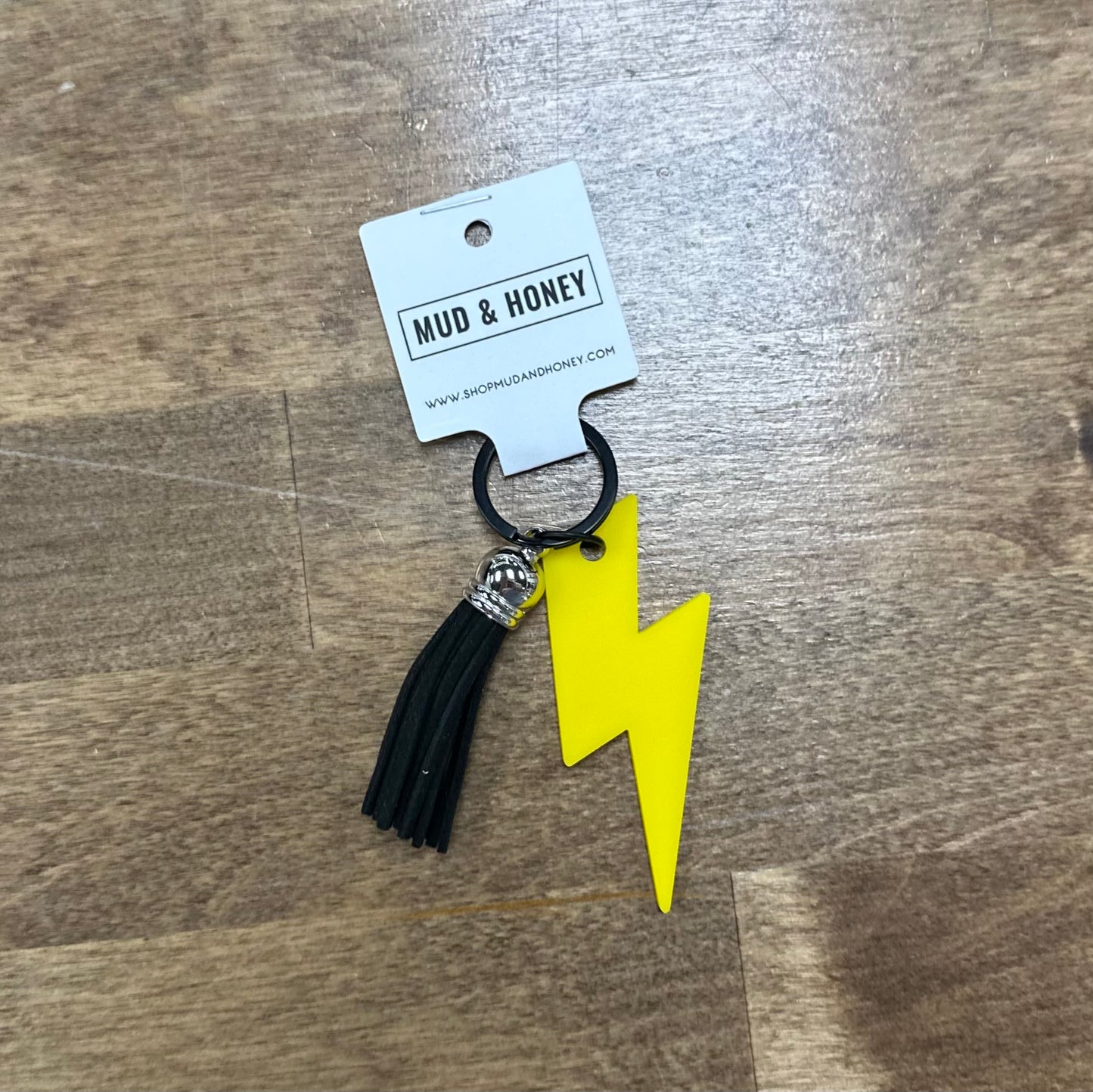 Y/B - Lightening Bolt w/Tassel Keychain