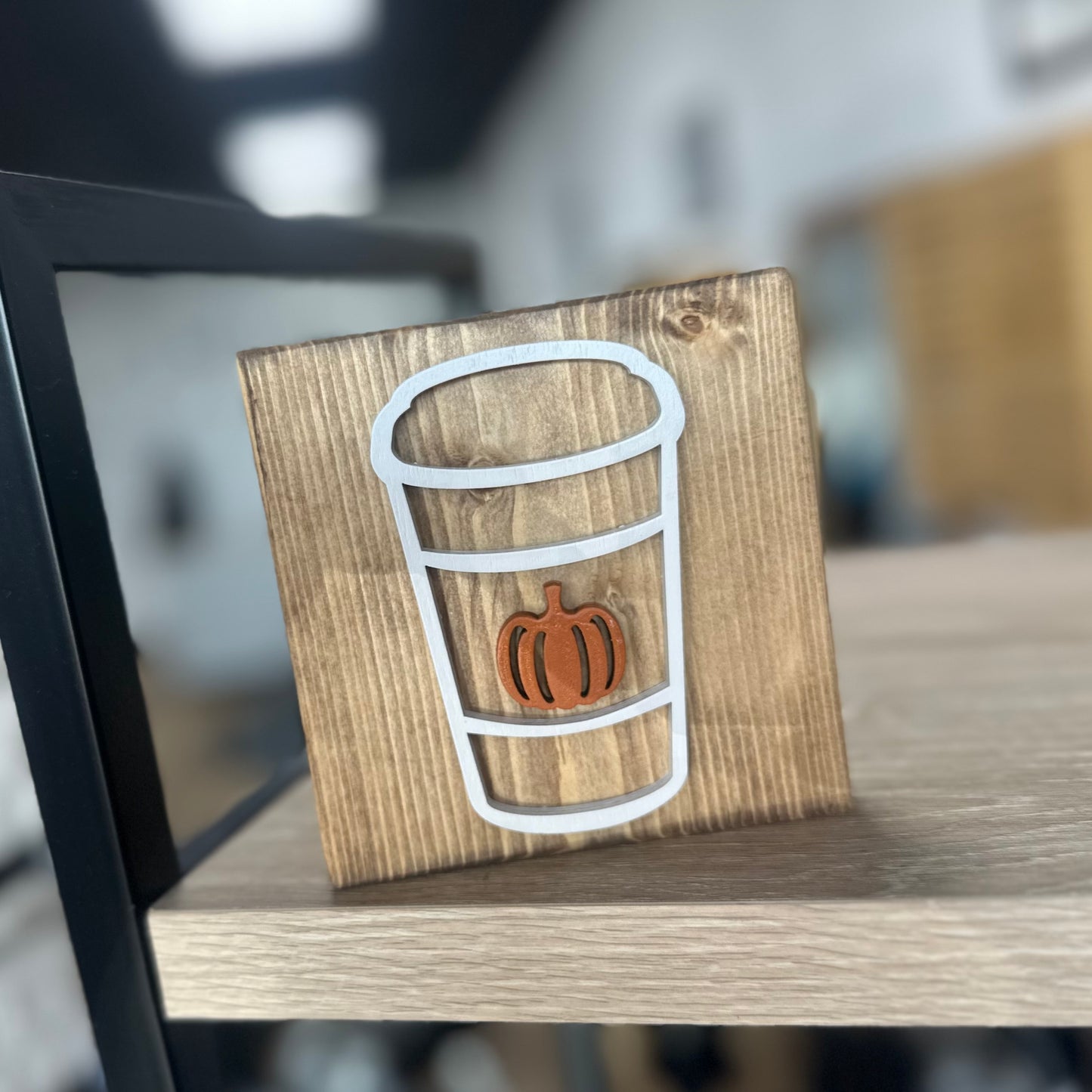 Pumpkin Latte - 4.5" Square Sign