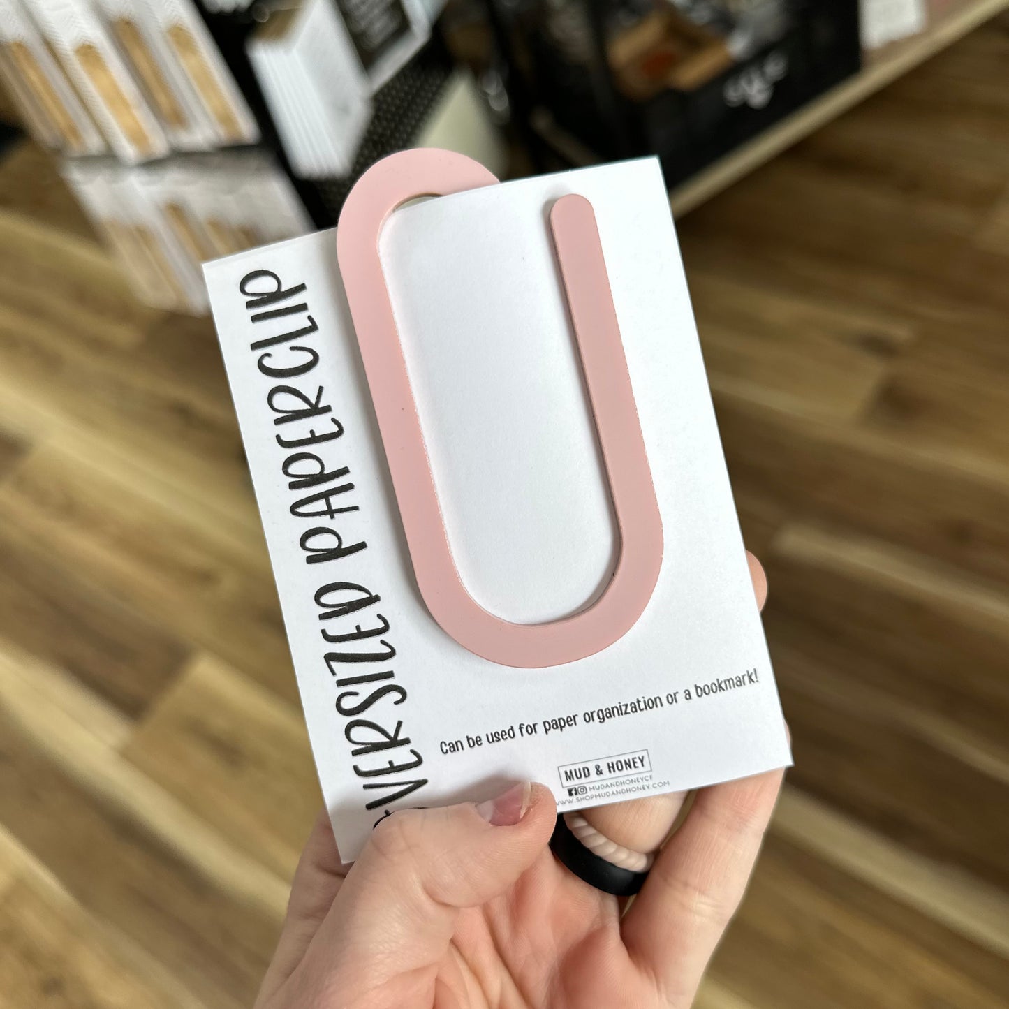 Dusty Pink Oversized Paperclip