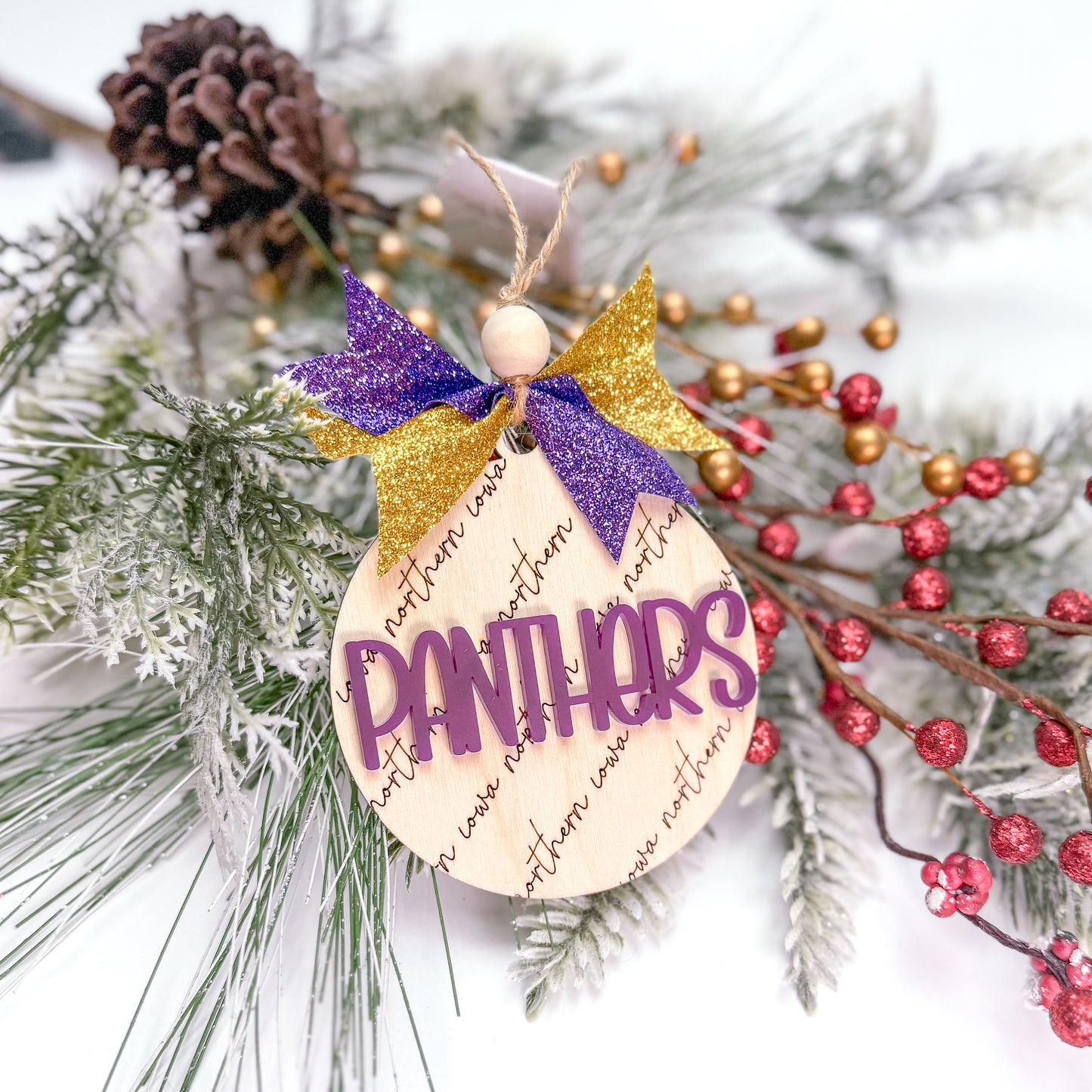 Panthers Glitter Ornament
