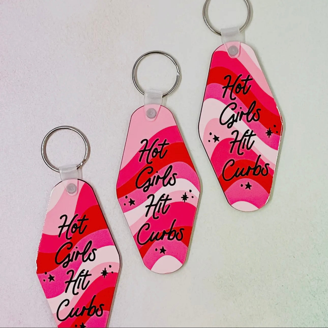 Hot Girls Hit Curbs - Motel Keychain