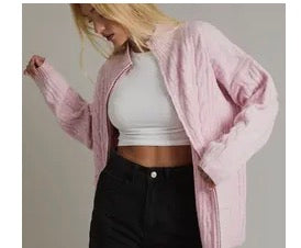 Pink knit sweater