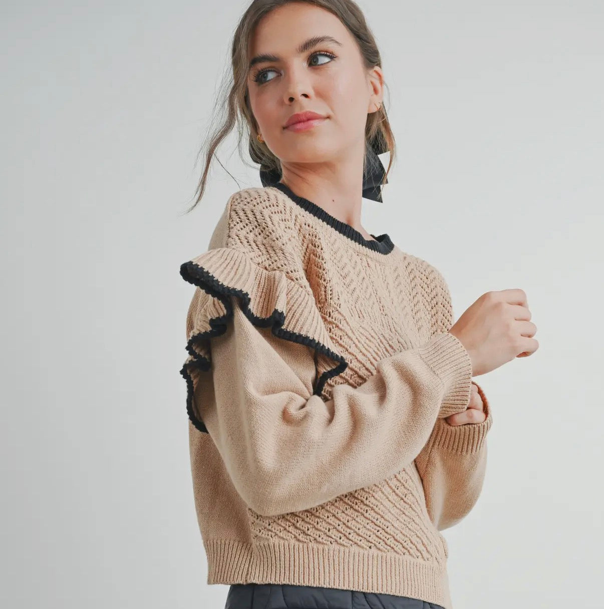 Ruffle Knit Sweater