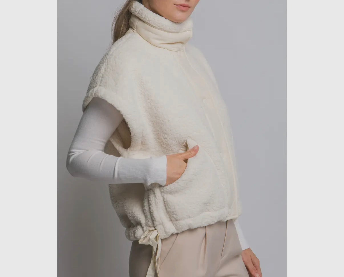 White Sherpa Vest
