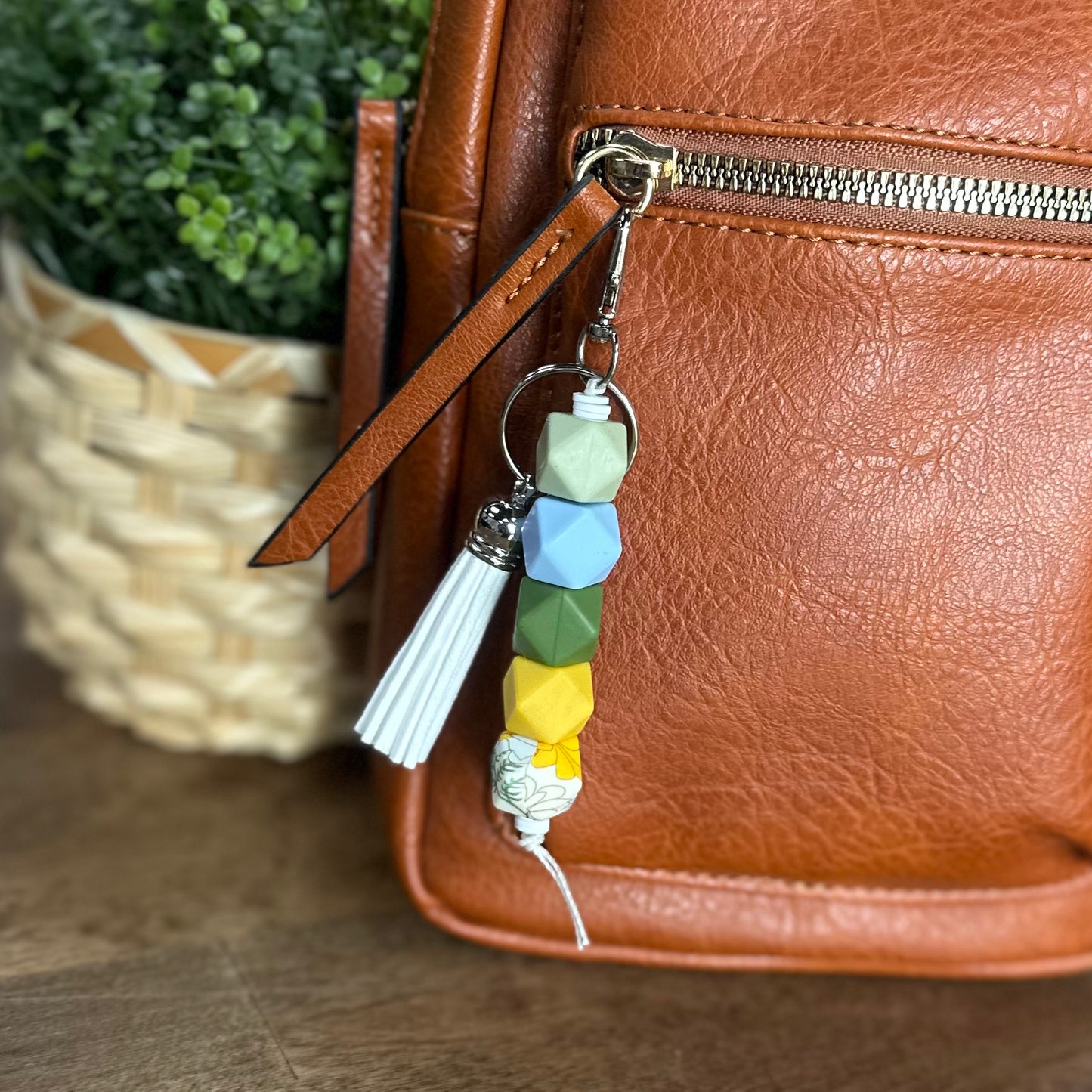 Silicone Bead Keychain - Summer Boho