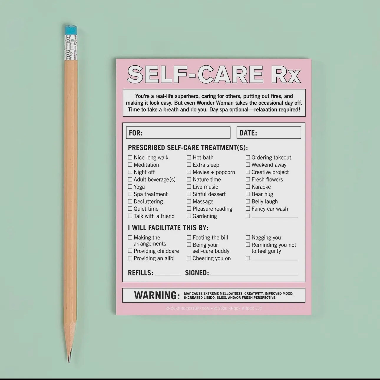 Self-Care Notepad