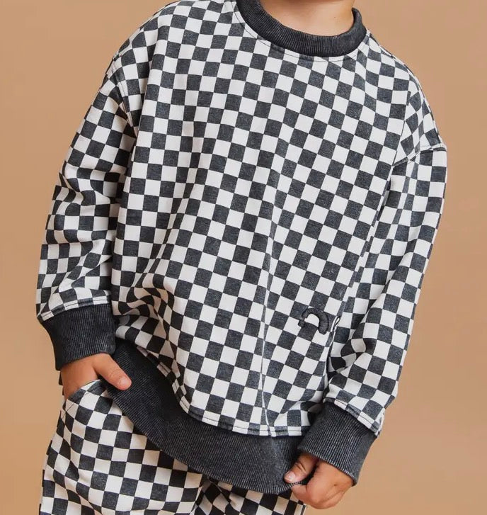Kids checkered sweatshirt