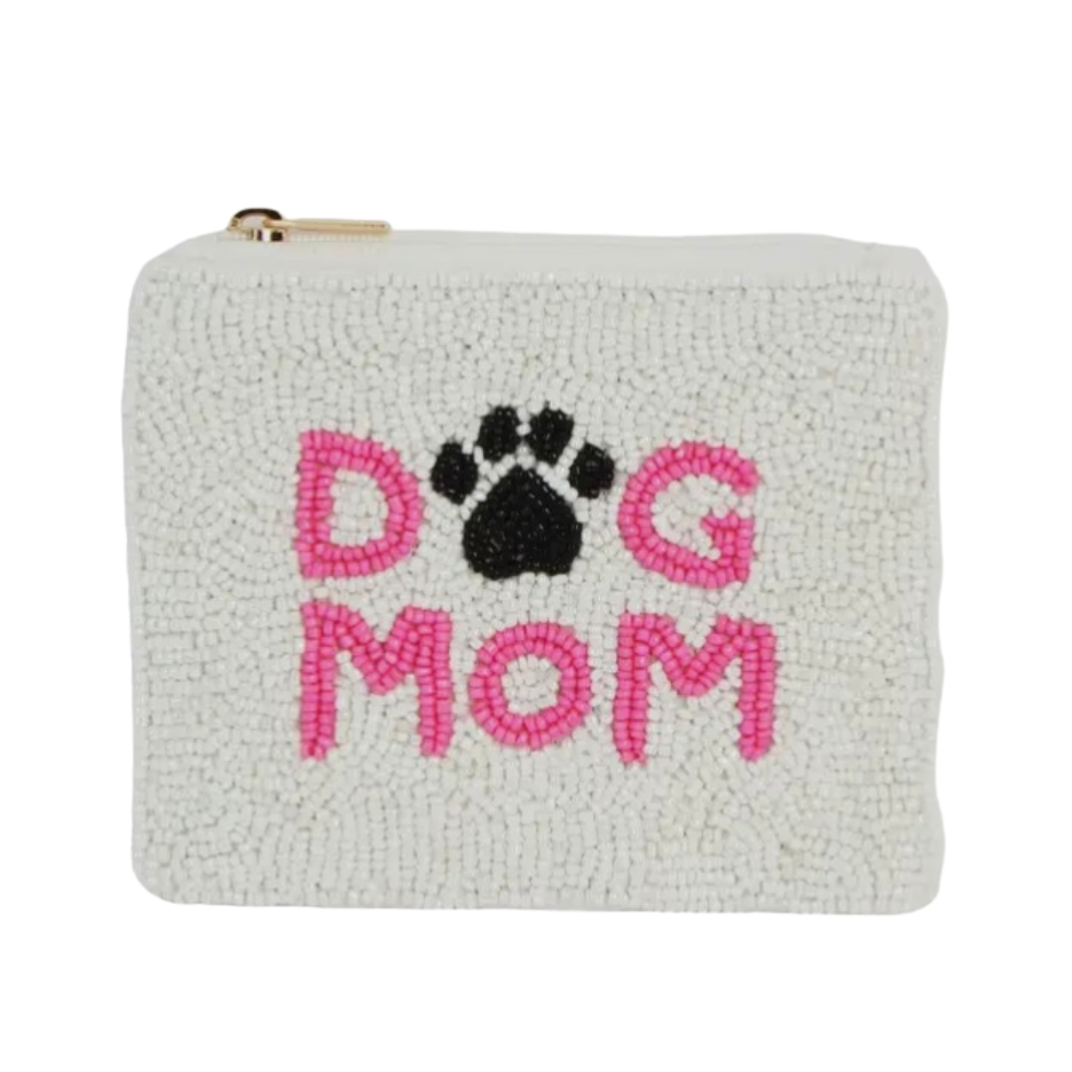 Beaded Coin Purse - Dog Mom