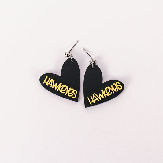 Hawkeyes - Heart SS Dangles