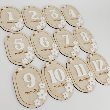 Floral Monthly Markers