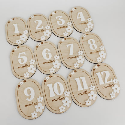 Floral Monthly Markers