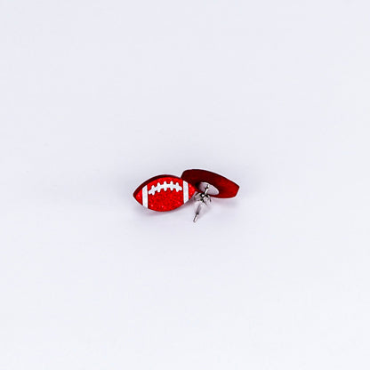 Red Football Studs