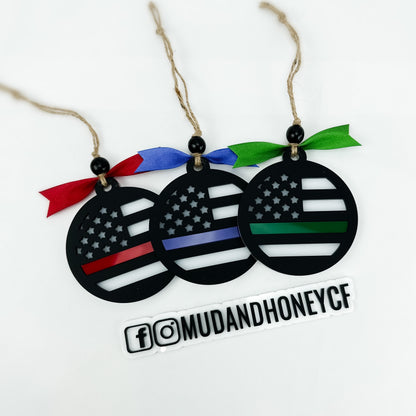 Thin Blue Line - Ornament