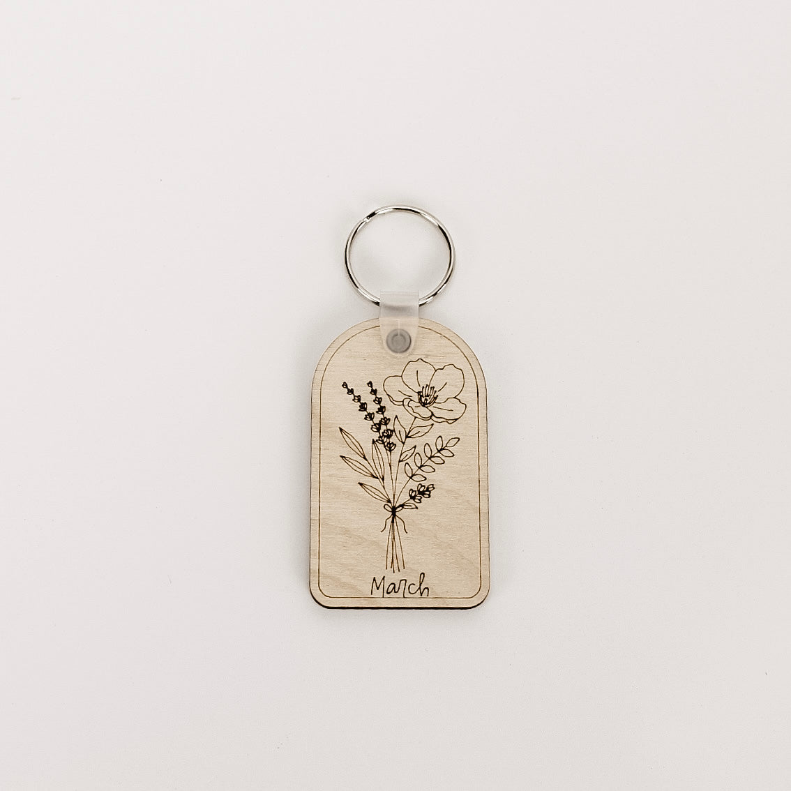 Birth Flower Keychain