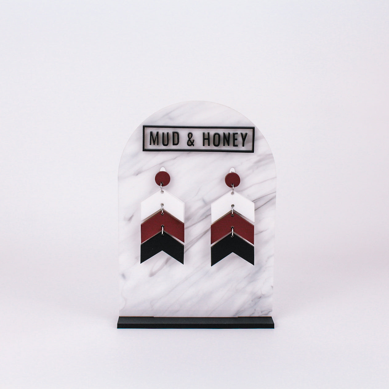 W/M/B - Chevron SS Dangles