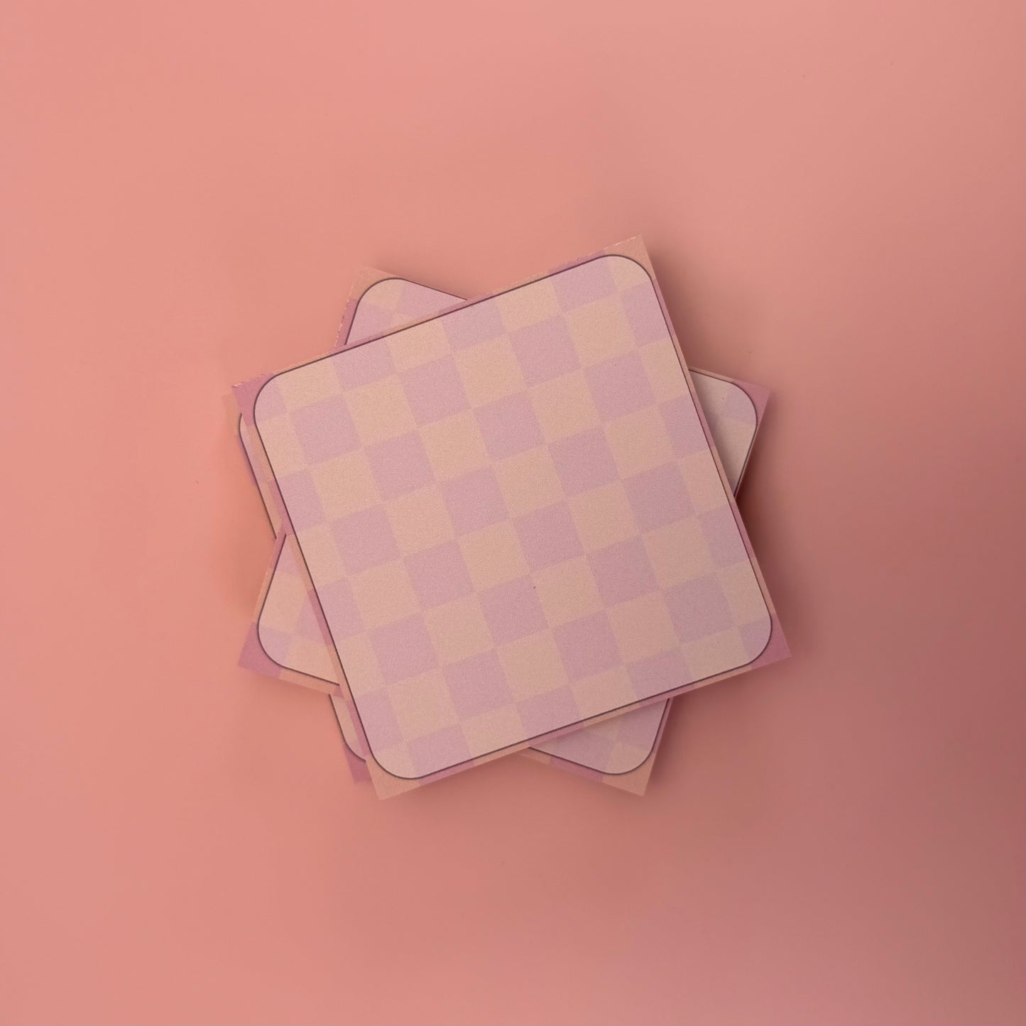 Pink Orange Checkered - Small Notepad