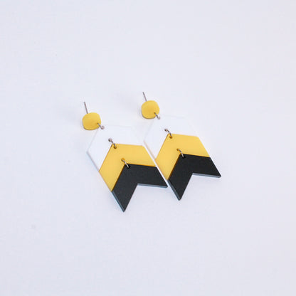 W/Y/B - Chevron SS Dangles