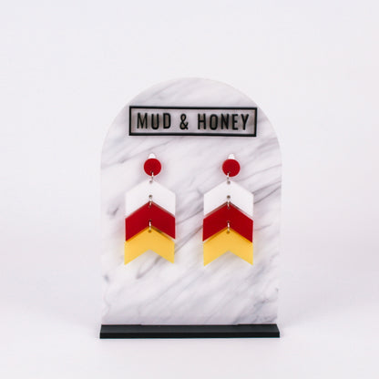 W/R/Y - Chevron SS Dangles