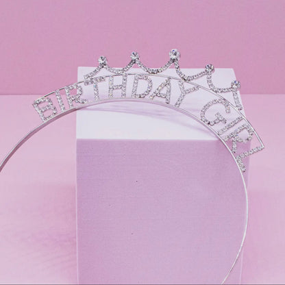 Rhinestone Birthday Girl Headband