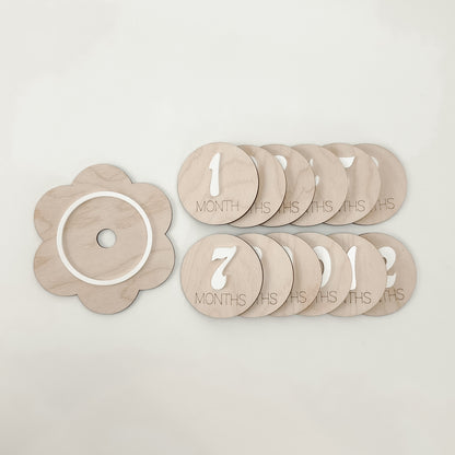 Interchangable Flower Baby Monthly Markers