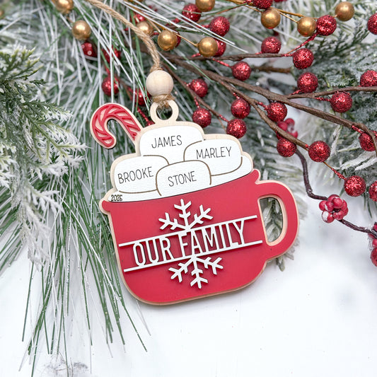 Hot Cocoa Family Ornament