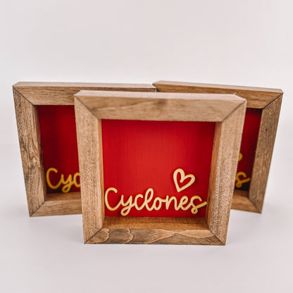 Cyclones - 6" SS Square Sign