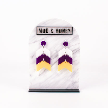 W/P/Y - Chevron SS Dangles