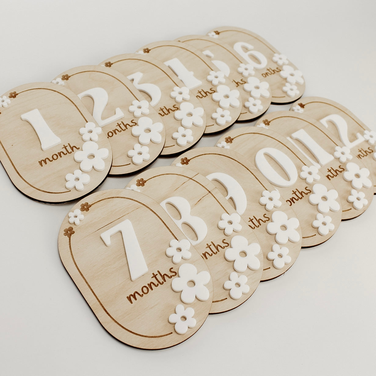 Floral Monthly Markers