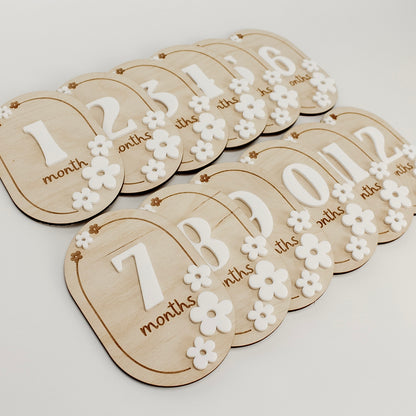 Floral Monthly Markers