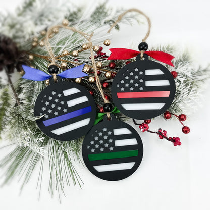 Thin Blue Line - Ornament