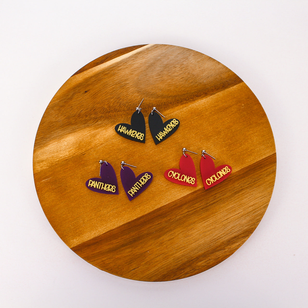 Hawkeyes - Heart SS Dangles