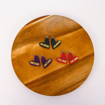 Hawkeyes - Heart SS Dangles