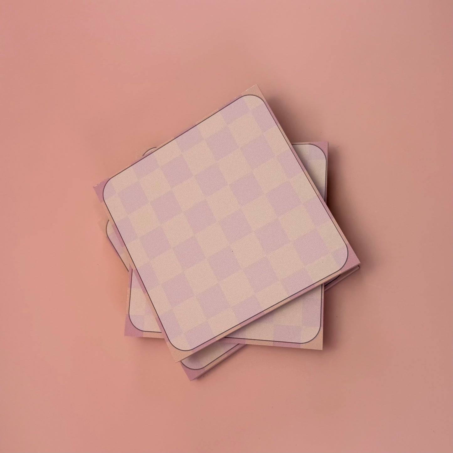Pink Orange Checkered - Small Notepad