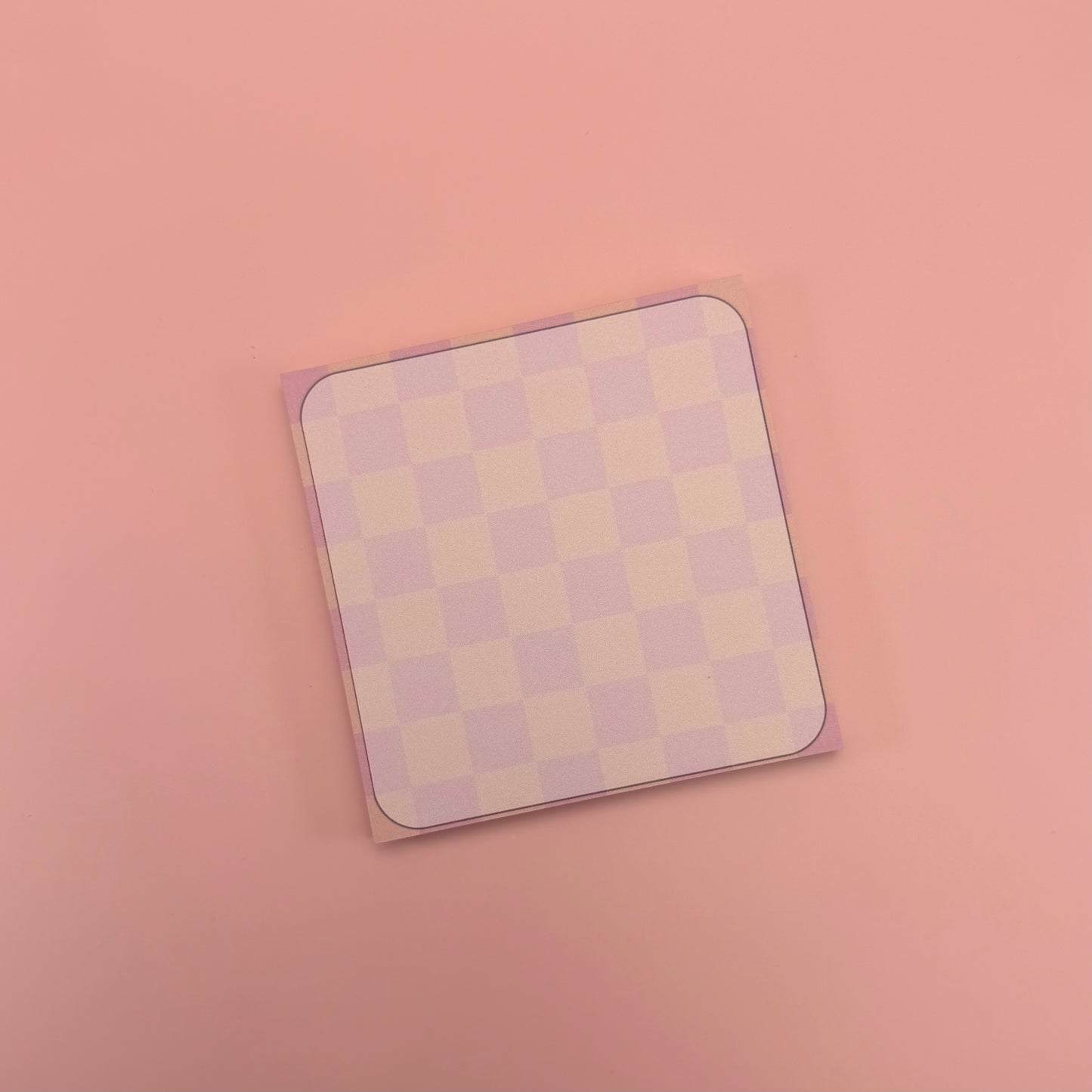 Pink Orange Checkered - Small Notepad