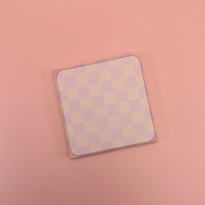Pink Orange Checkered - Small Notepad