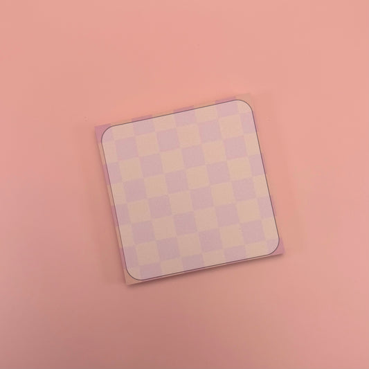 Pink Orange Checkered - Small Notepad