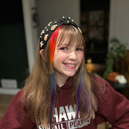 Football & Pearls Headband