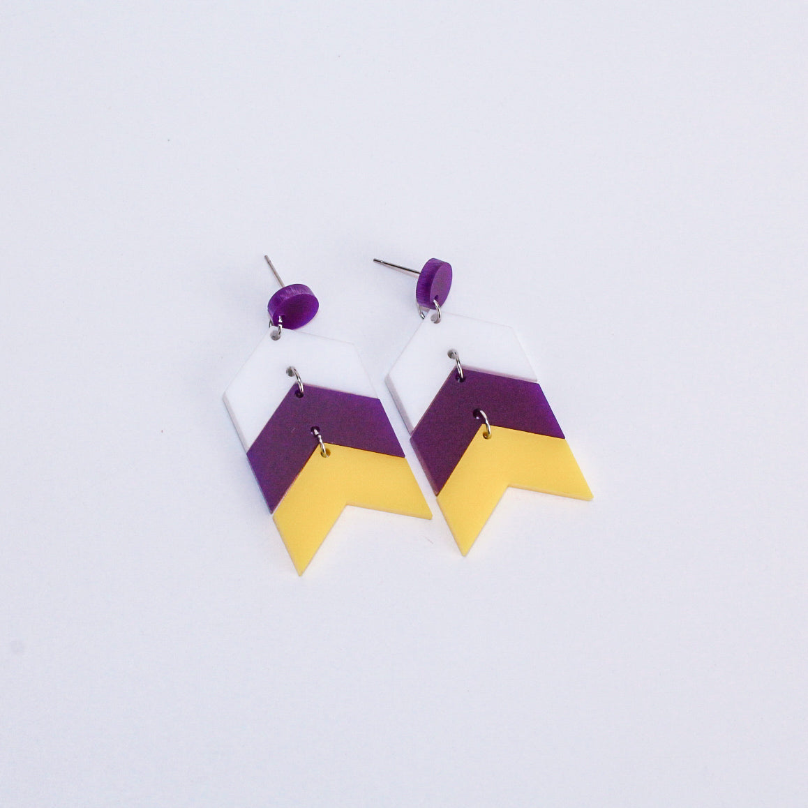 W/P/Y - Chevron SS Dangles