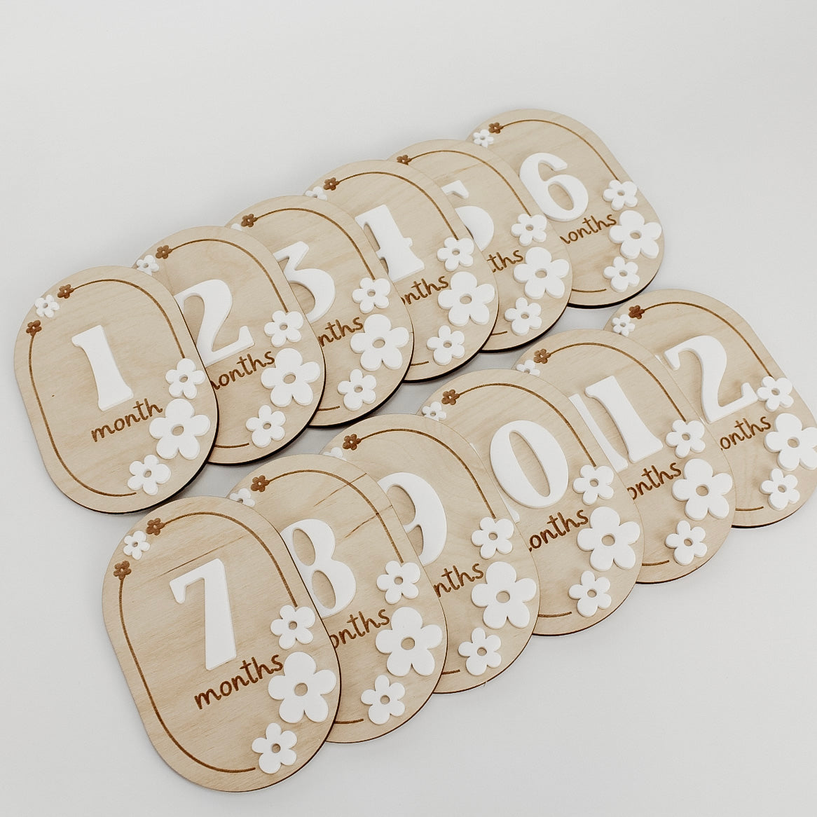 Floral Monthly Markers