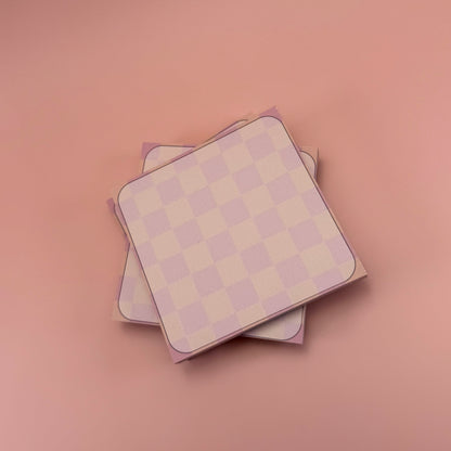 Pink Orange Checkered - Small Notepad