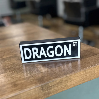 Dragon St - Shelf Sign