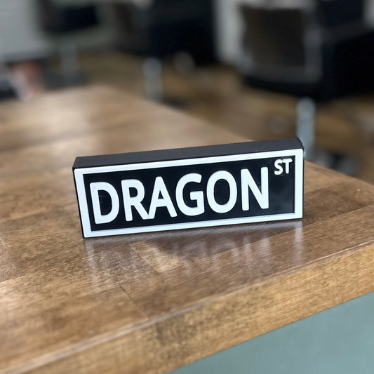 Dragon St - Shelf Sign