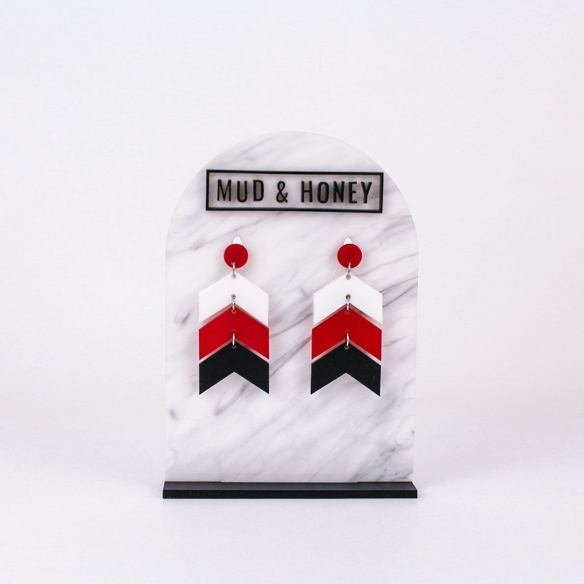 W/R/B - Chevron SS Dangles