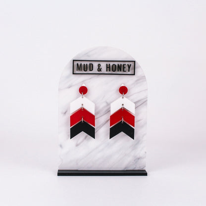 W/R/B - Chevron SS Dangles