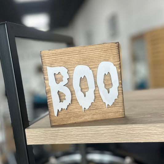 Boo  - 4.5" Square Sign