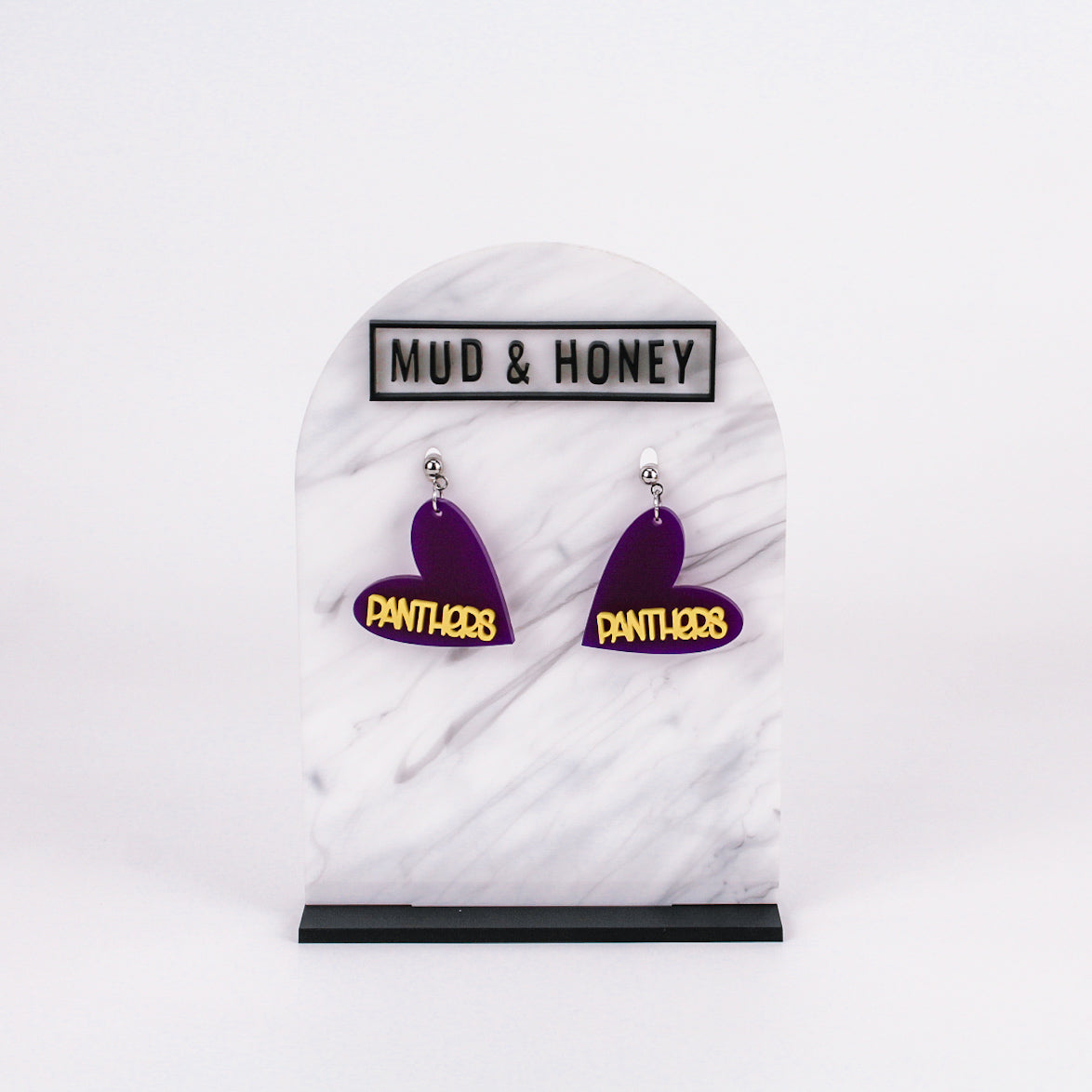 Panthers - Heart SS Dangles