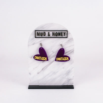 Panthers - Heart SS Dangles